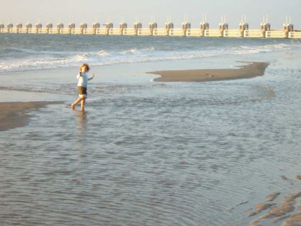 Banjaardstrand mit Blick auf Neeltje Jans
